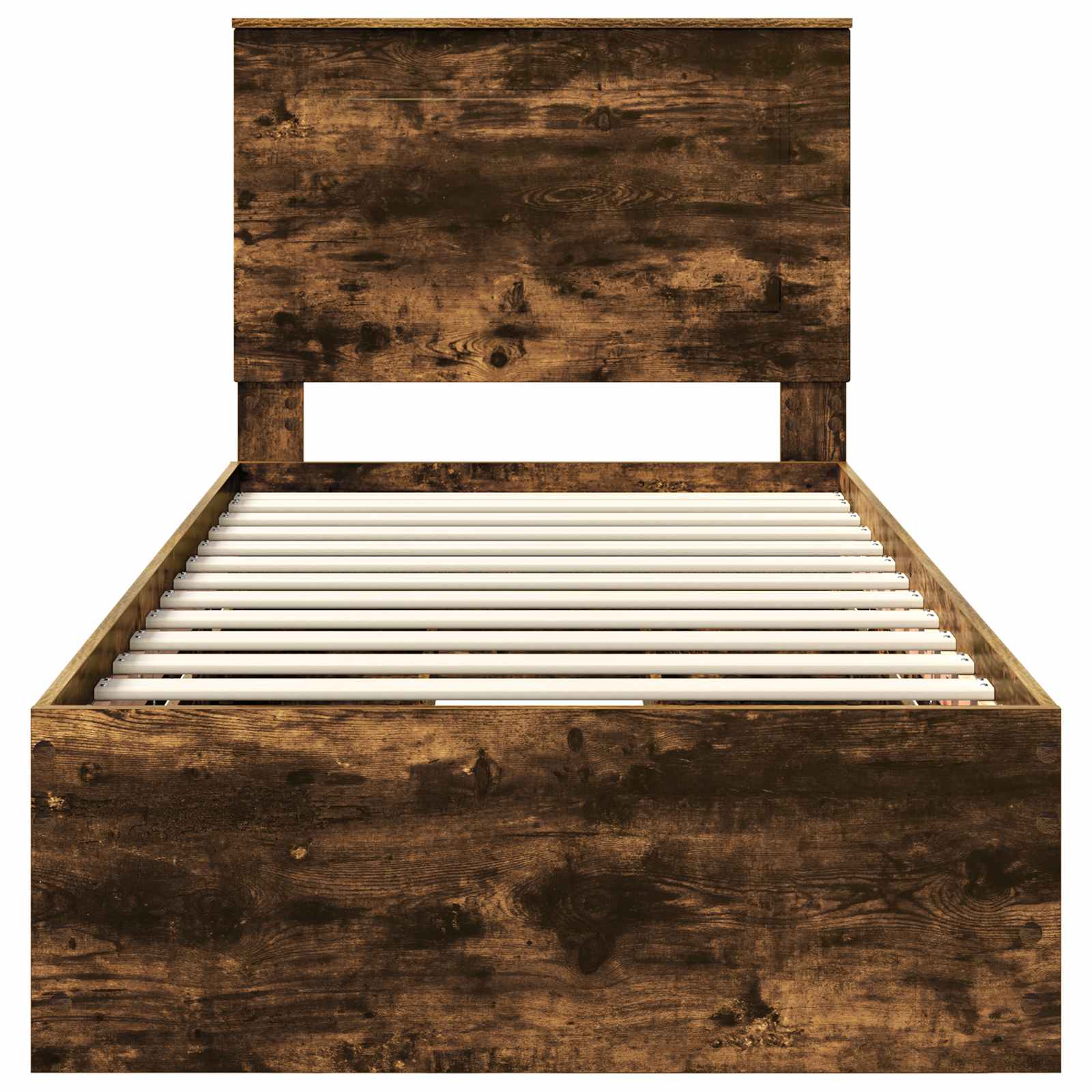vidaXL Ramka łóżka Dąb wędzony 90 x 190 cm Drewno inżynieryjne