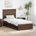 vidaXL Ramka łóżka Brązowy dąb 90 x 200 cm Drewno inżynieryjne