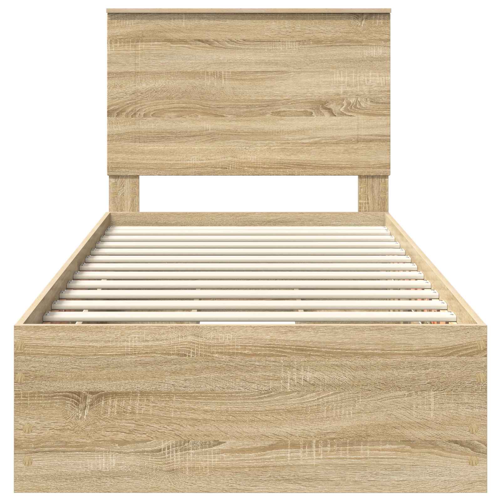vidaXL Ramka łóżka Dąb Sonoma 75 x 190 cm Drewno inżynieryjne