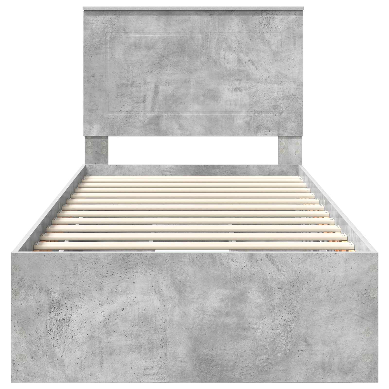 vidaXL Ramka łóżka Betonowy szary 75 x 190 cm Drewno inżynieryjne