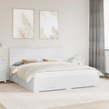 vidaXL Ramka łóżka Biały 180 x 200 cm Materiał drewnopochodny