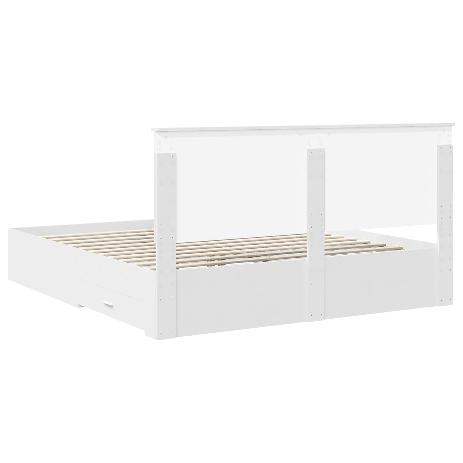 vidaXL Ramka łóżka Biały 180 x 200 cm Materiał drewnopochodny