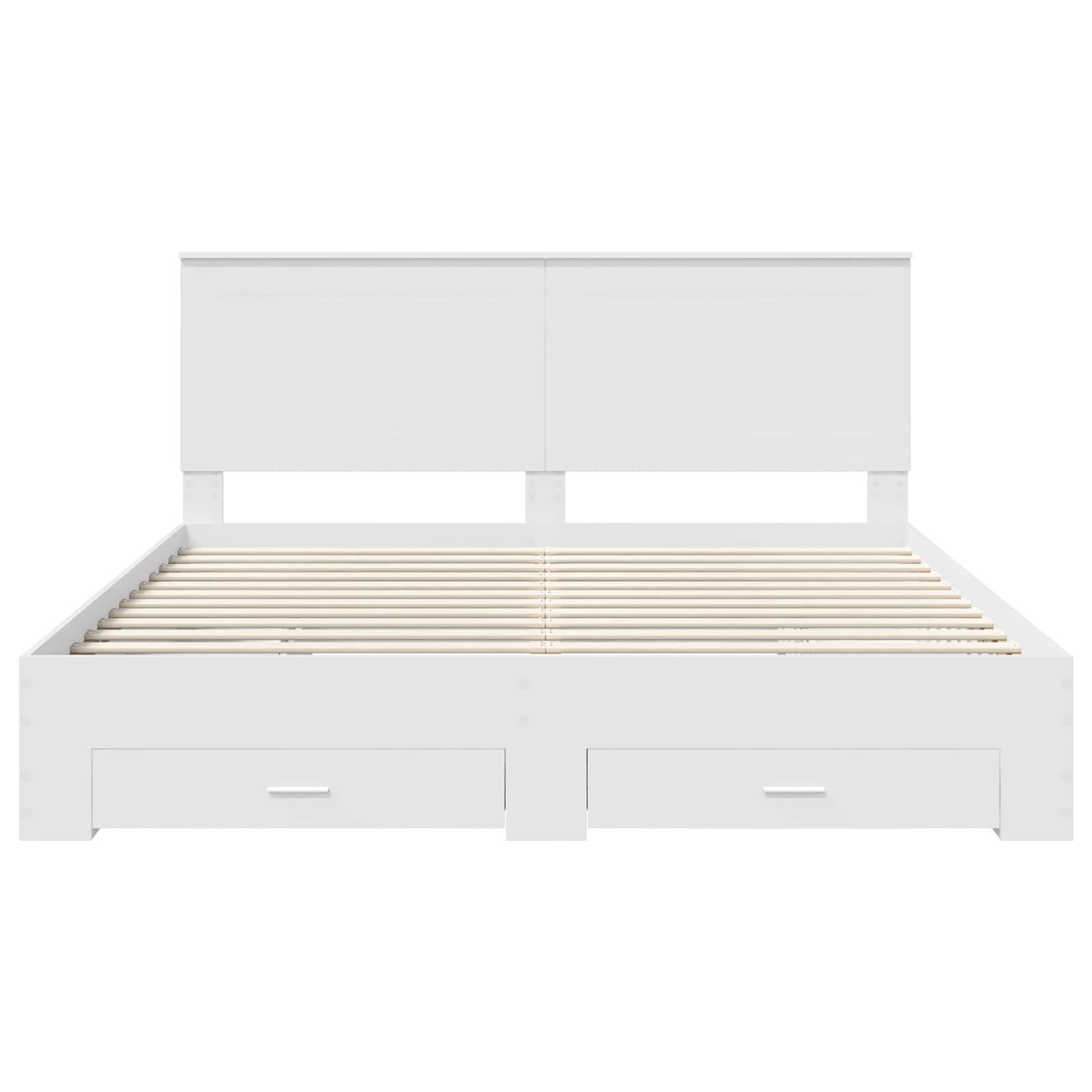 vidaXL Ramka łóżka Biały 180 x 200 cm Materiał drewnopochodny