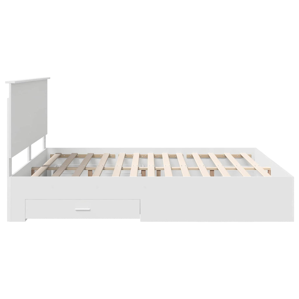 vidaXL Ramka łóżka Biały 180 x 200 cm Materiał drewnopochodny