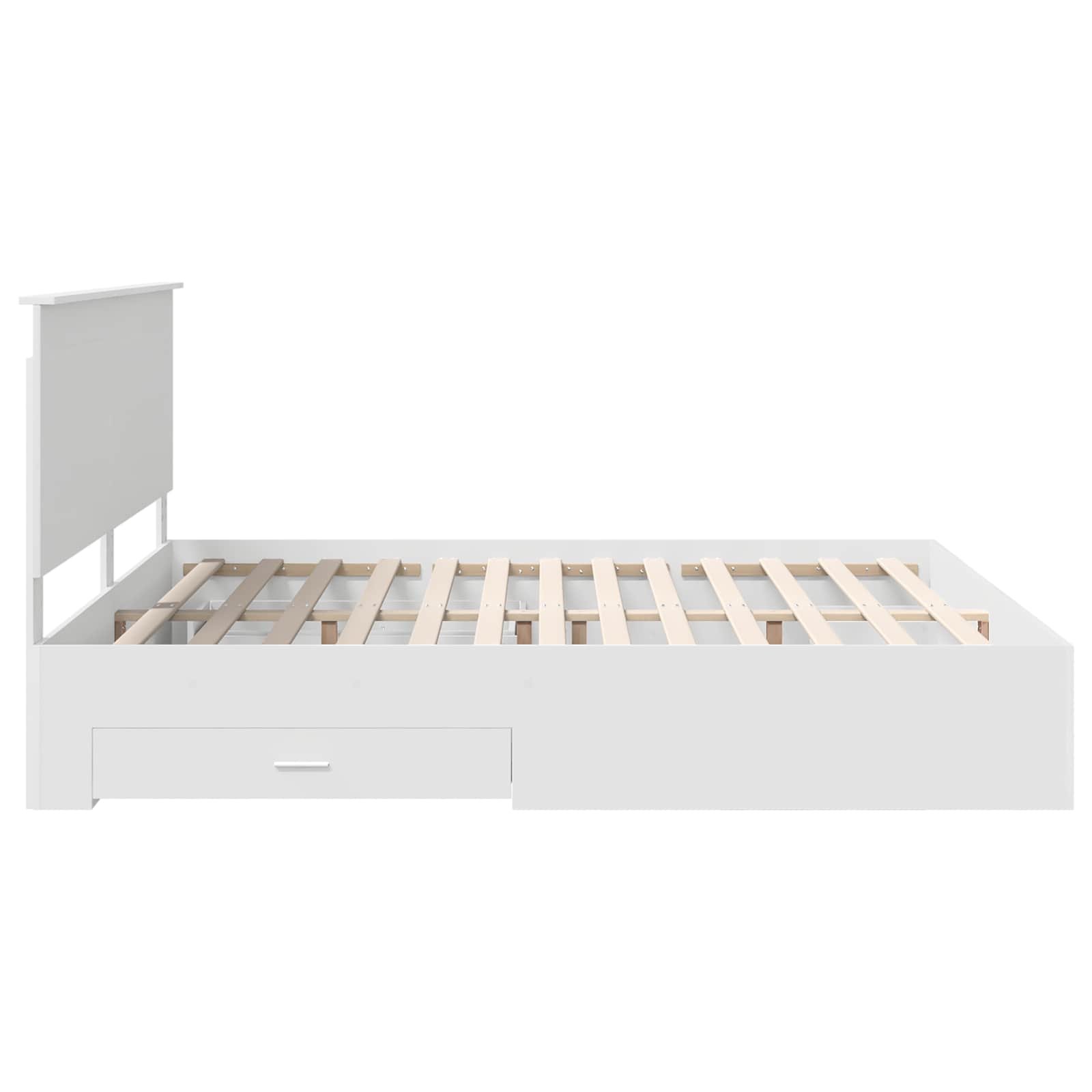 vidaXL Ramka łóżka Biały 180 x 200 cm Materiał drewnopochodny