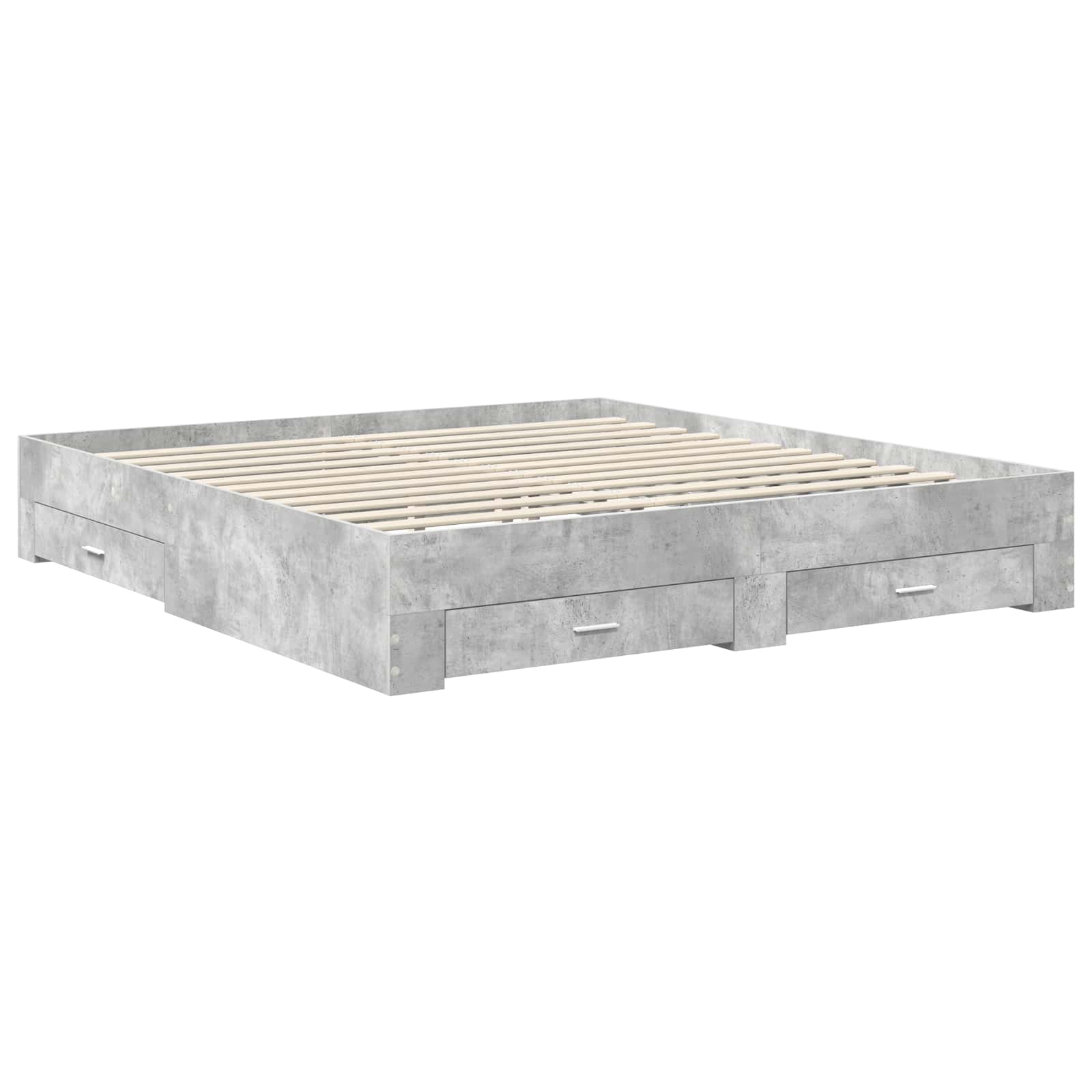 vidaXL Ramka łóżka Betonowy szary 180 x 200 cm Materiał drewnopochodny