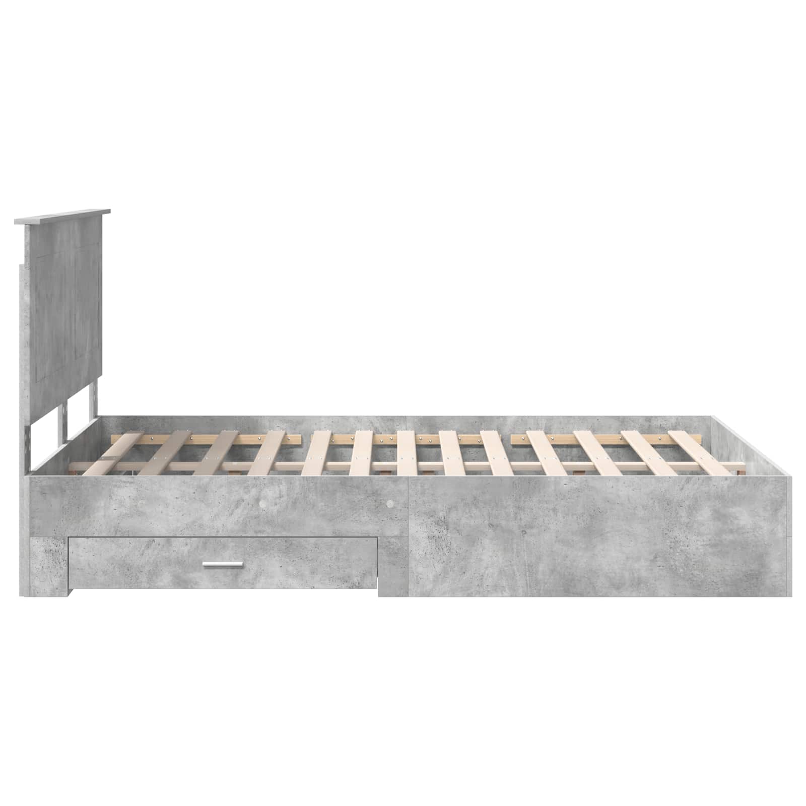 vidaXL Ramka łóżka Betonowy szary 160 x 200 cm Materiał drewnopochodny