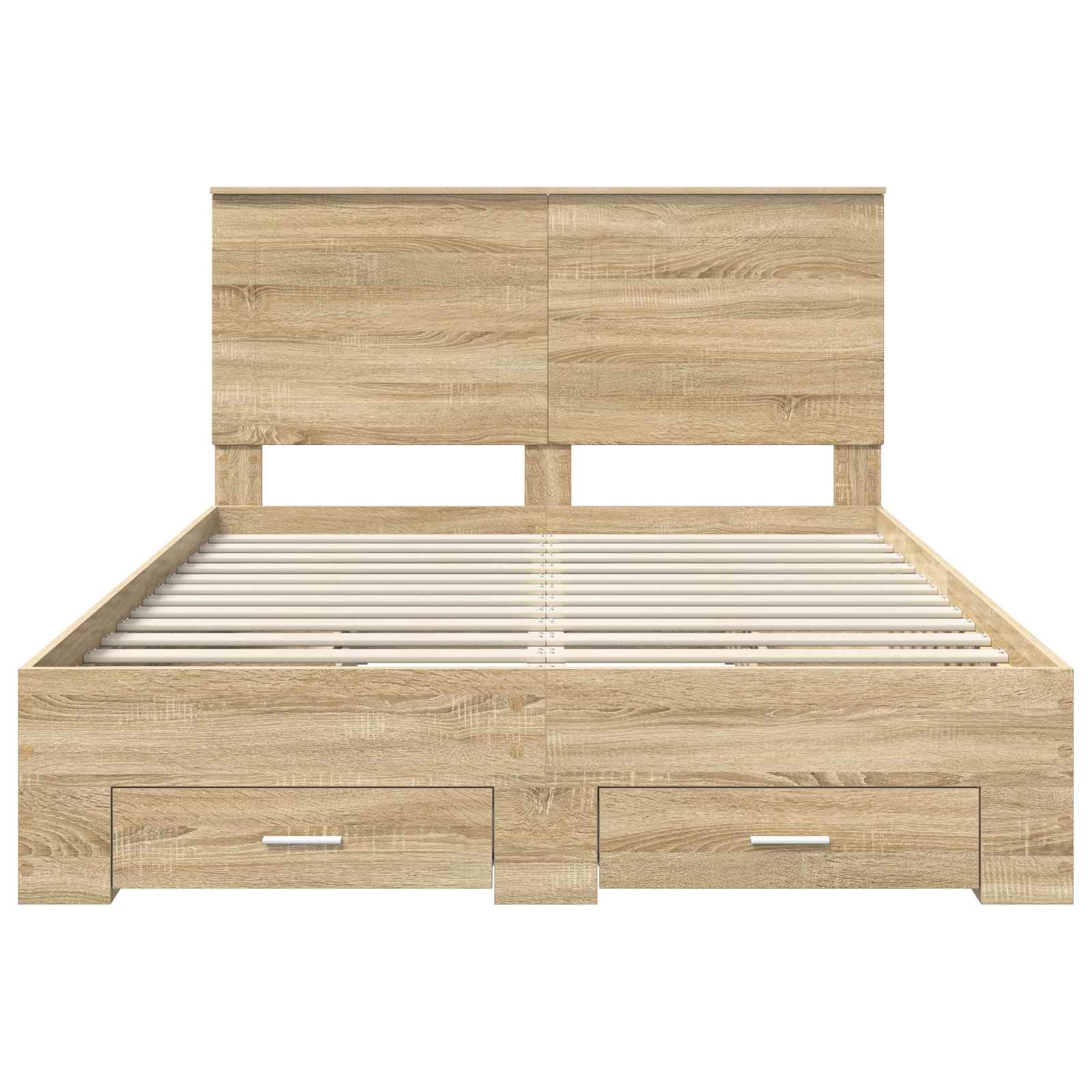 vidaXL Ramka łóżka Dąb Sonoma 150 x 200 cm Materiał drewnopochodny