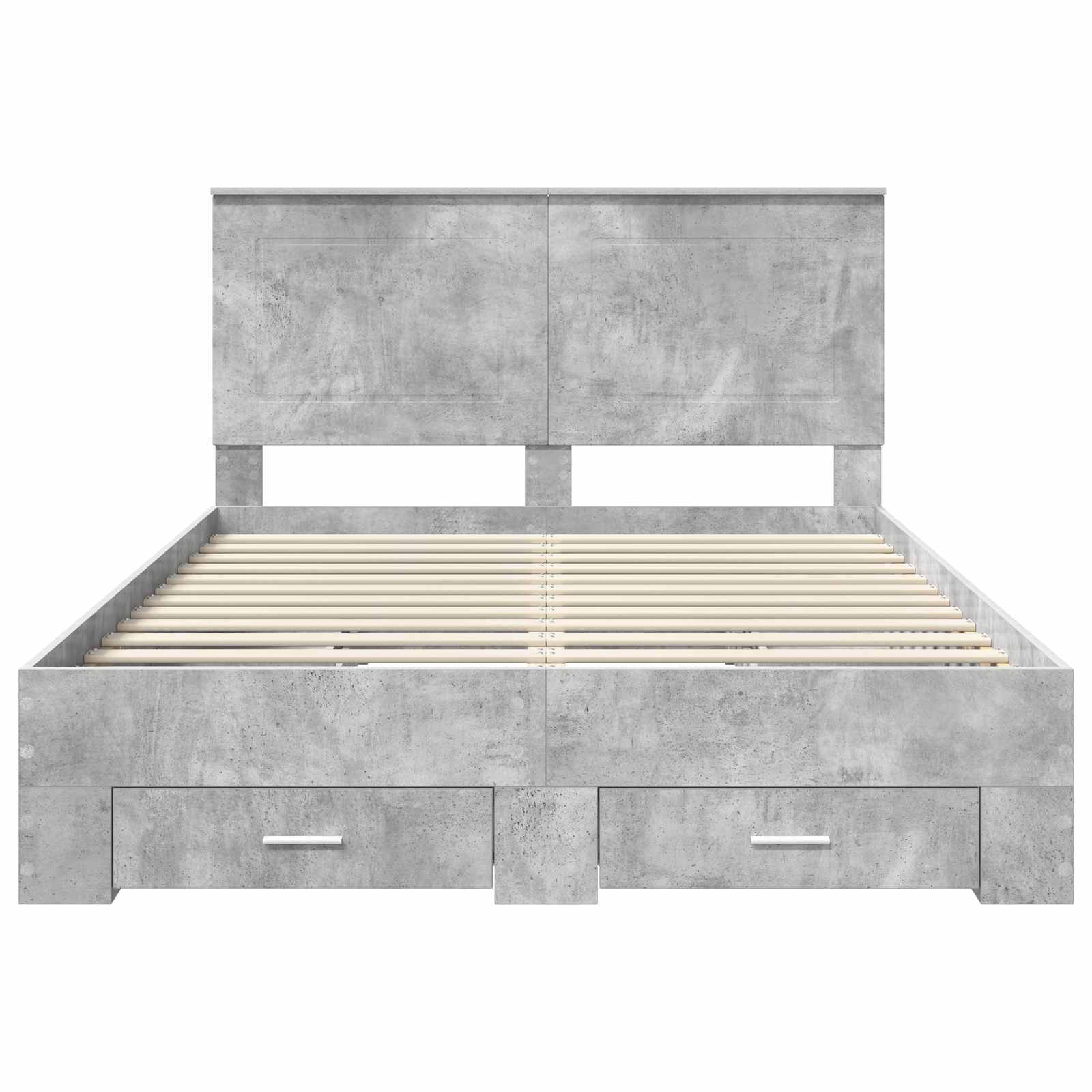 vidaXL Ramka łóżka Betonowy szary 150 x 200 cm Materiał drewnopochodny