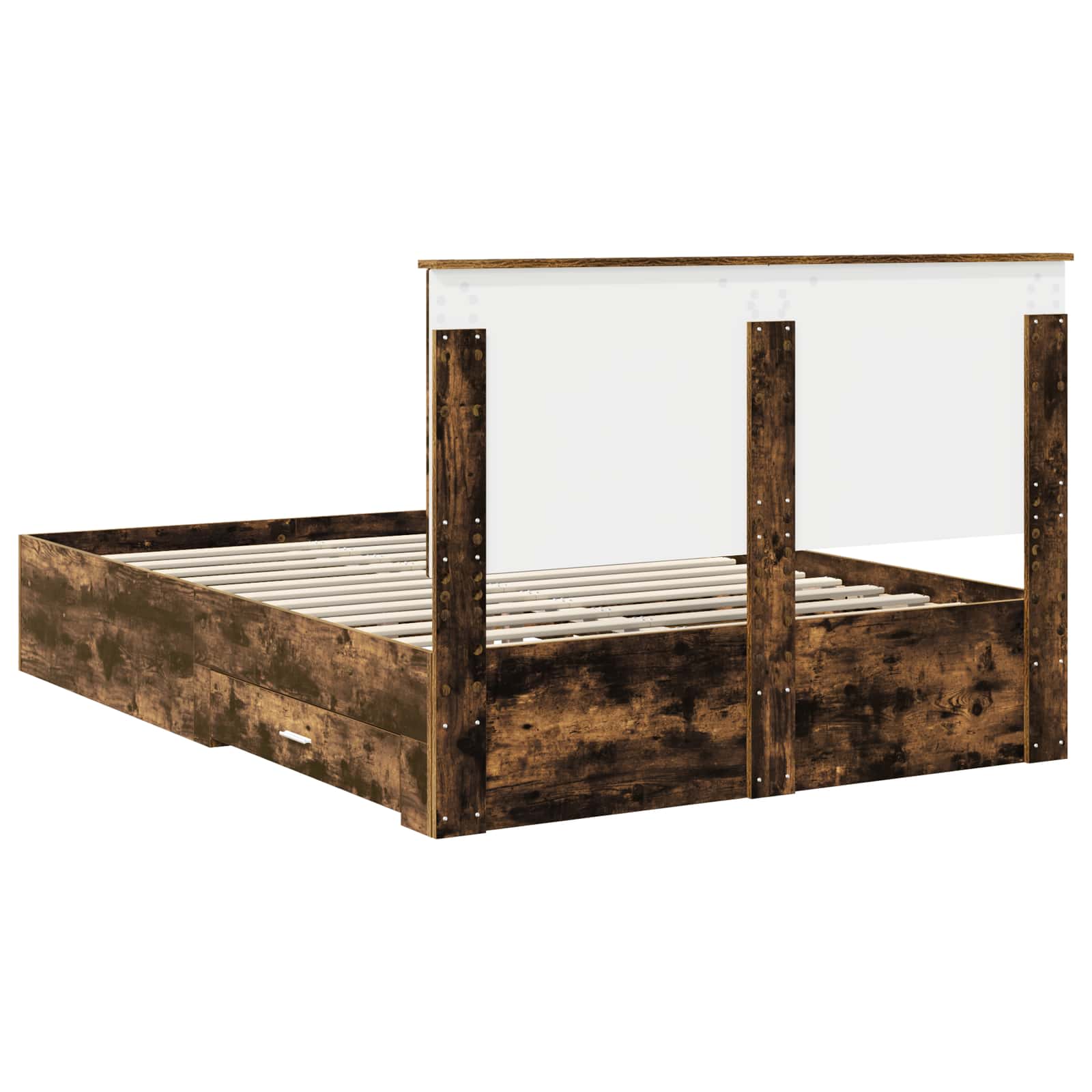 vidaXL Ramka łóżka Dąb wędzony 150 x 200 cm Materiał drewnopochodny