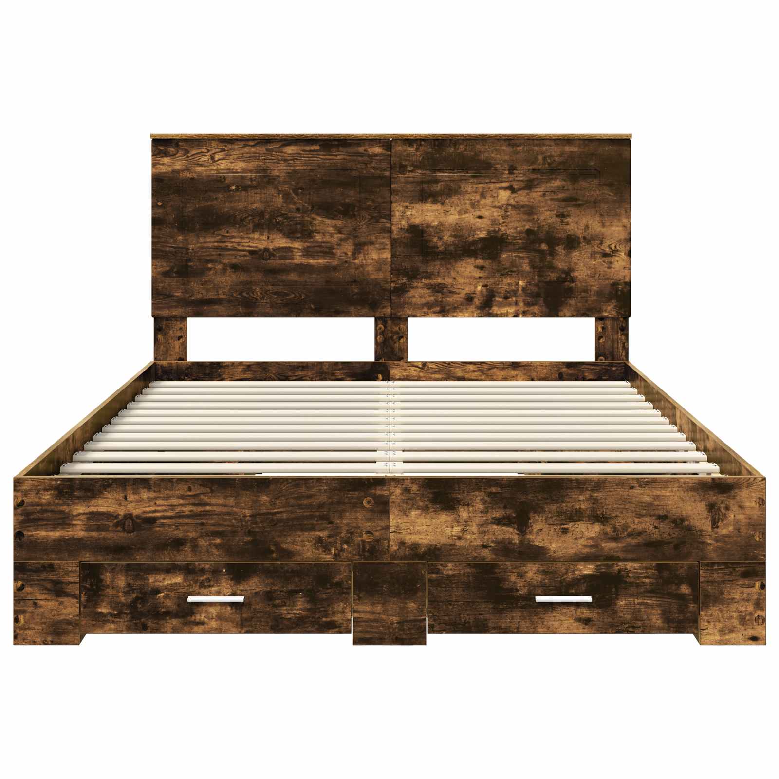 vidaXL Ramka łóżka Dąb wędzony 150 x 200 cm Materiał drewnopochodny