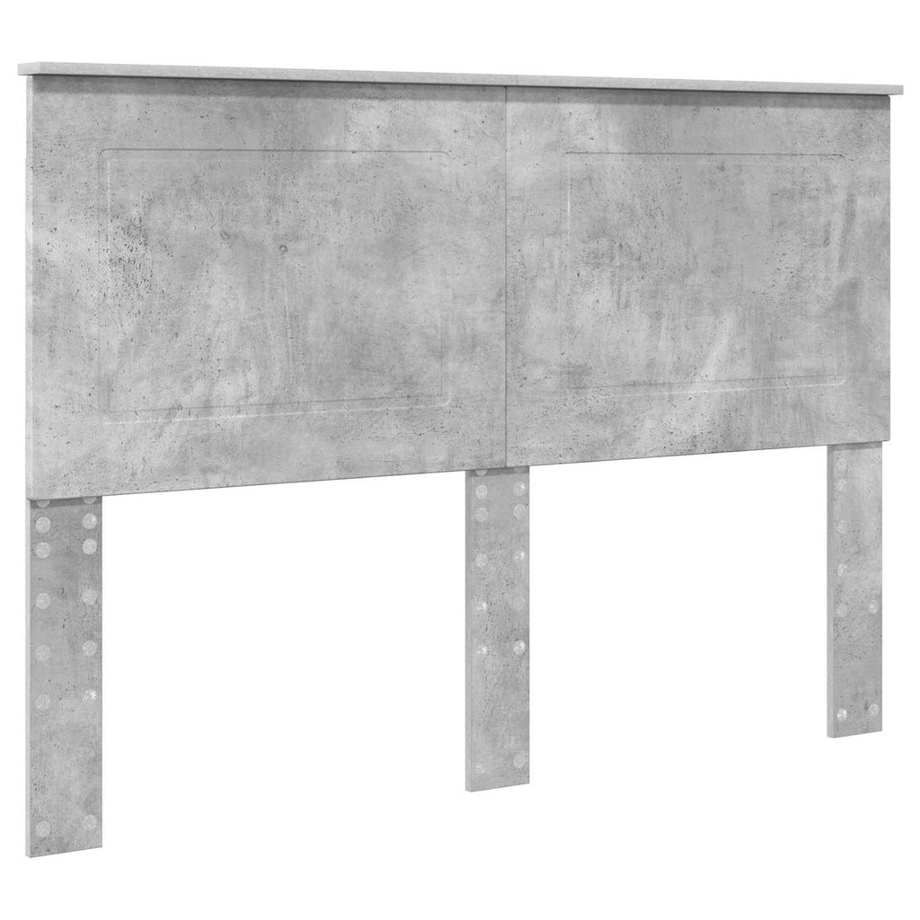 vidaXL Ramka łóżka Betonowy szary 140 x 200 cm Materiał drewnopochodny