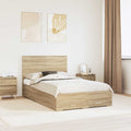 vidaXL Ramka łóżka Dąb Sonoma 120 x 200 cm Materiał drewnopochodny