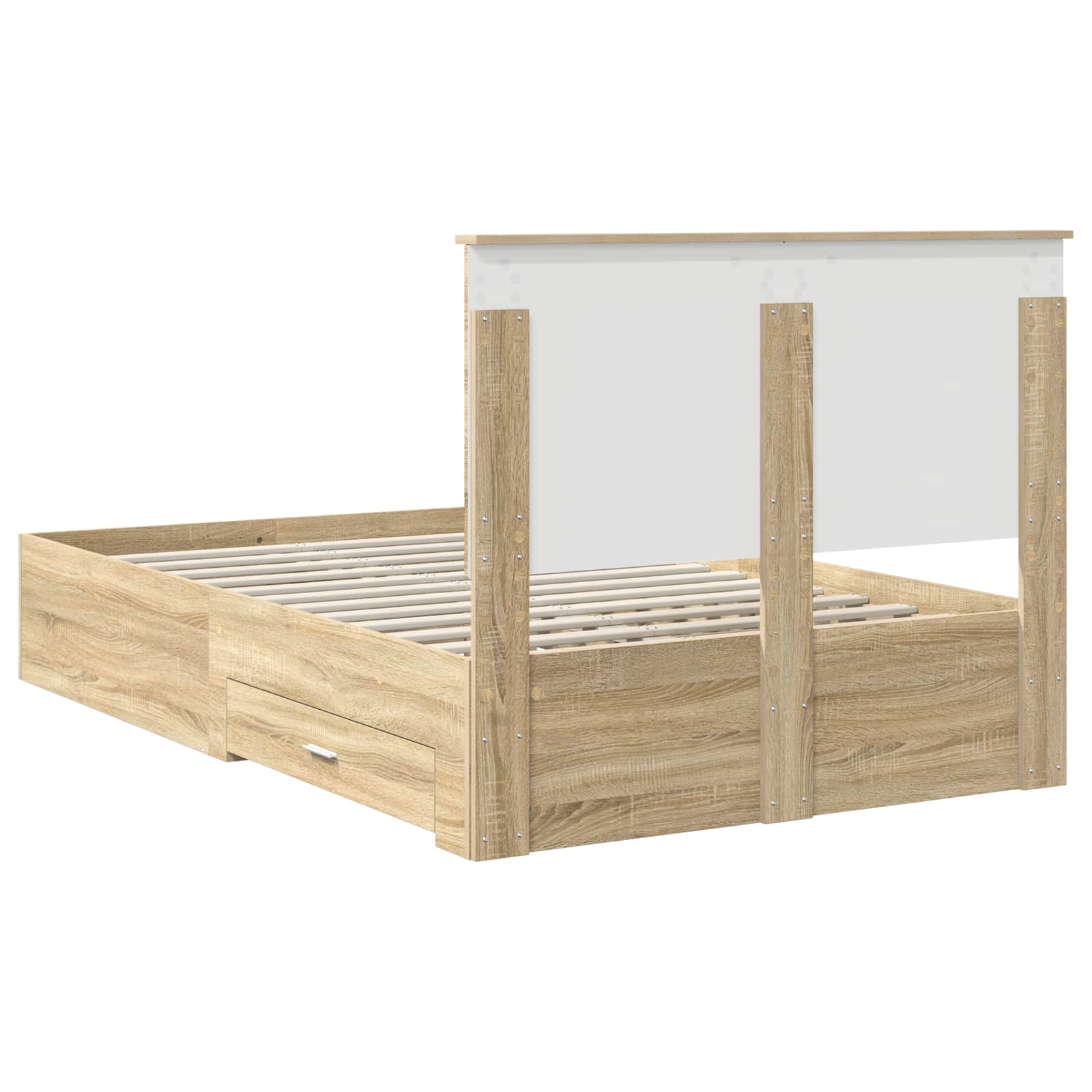 vidaXL Ramka łóżka Dąb Sonoma 120 x 200 cm Materiał drewnopochodny