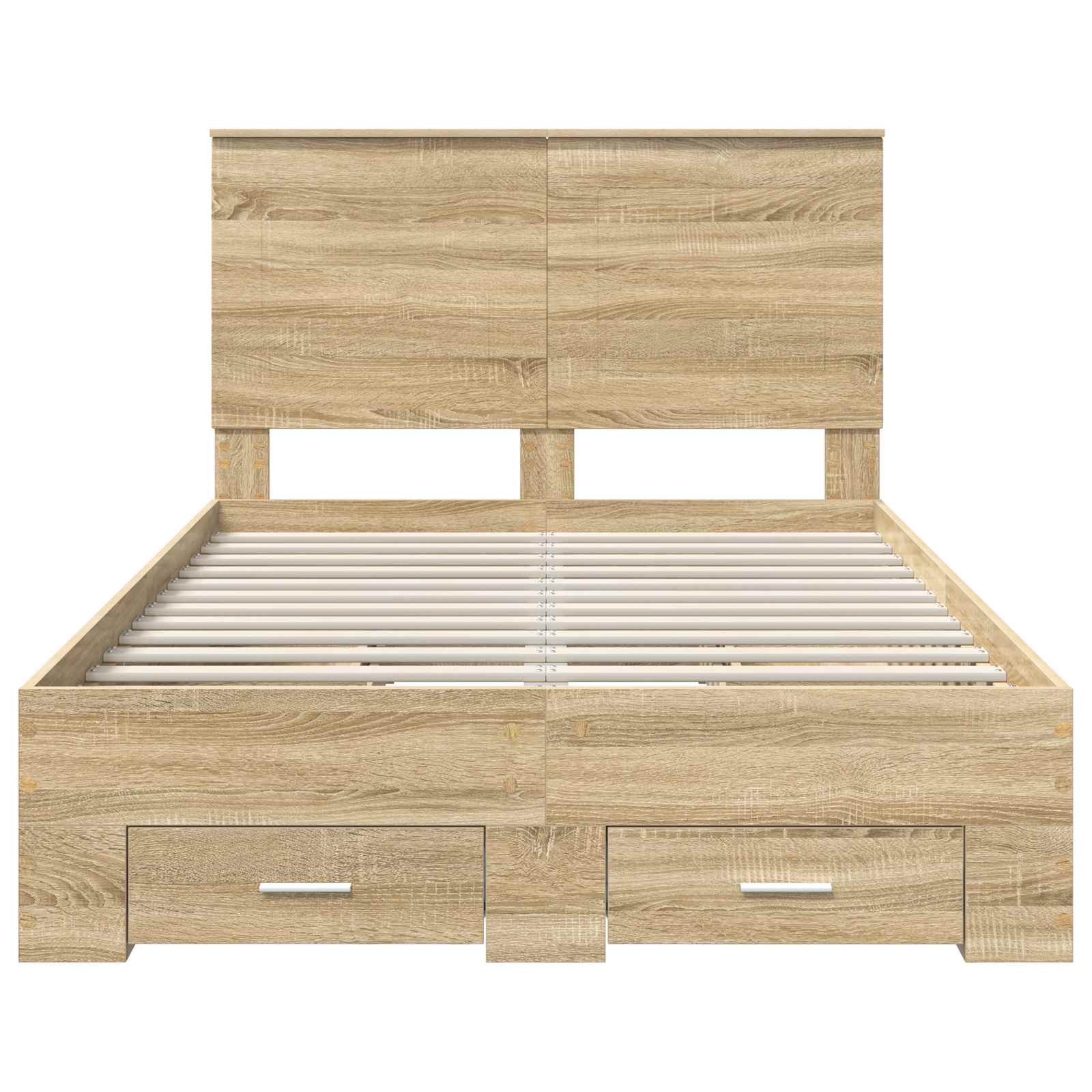 vidaXL Ramka łóżka Dąb Sonoma 120 x 200 cm Materiał drewnopochodny