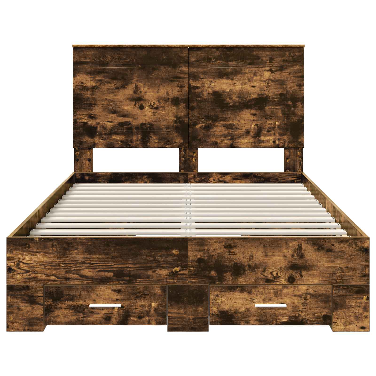 vidaXL Ramka łóżka Dąb wędzony 120 x 200 cm Materiał drewnopochodny