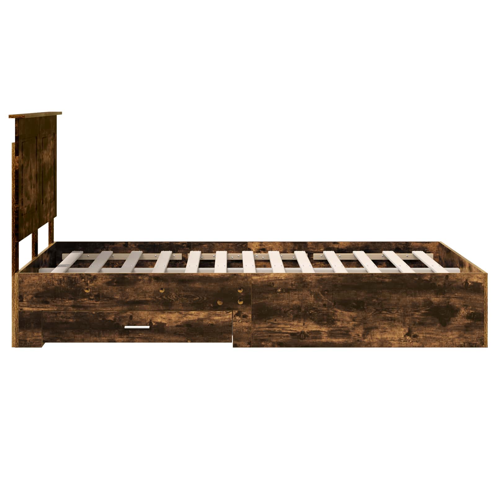 vidaXL Ramka łóżka Dąb wędzony 120 x 200 cm Materiał drewnopochodny
