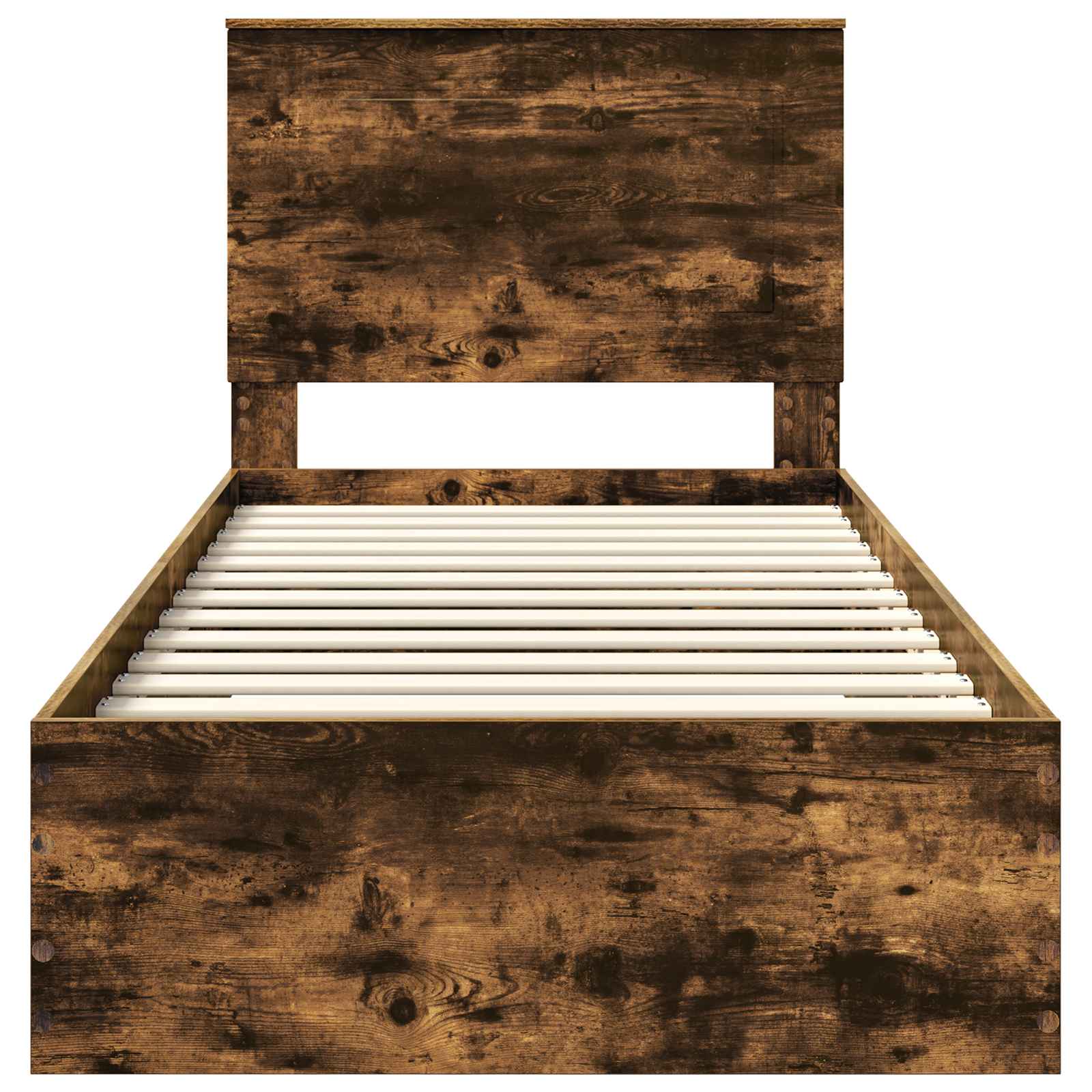 vidaXL Ramka łóżka Dąb wędzony 100 x 200 cm Materiał drewnopochodny