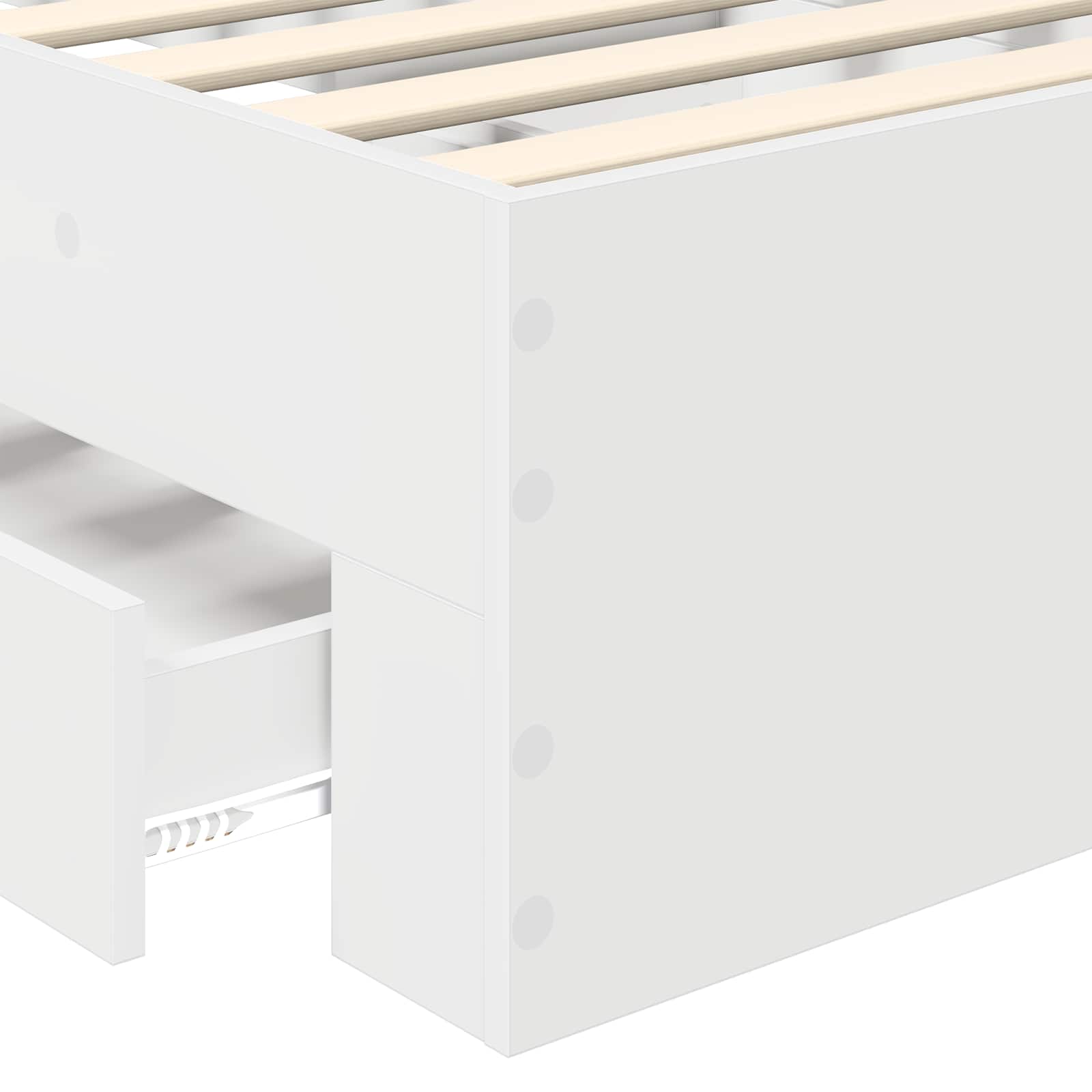 vidaXL Ramka łóżka Biały 90 x 190 cm Materiał drewnopochodny
