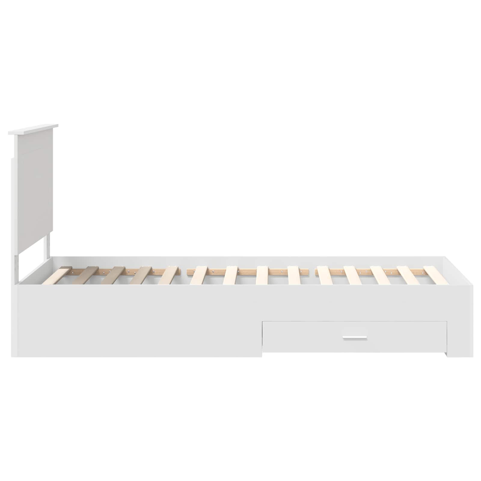 vidaXL Ramka łóżka Biały 90 x 190 cm Materiał drewnopochodny