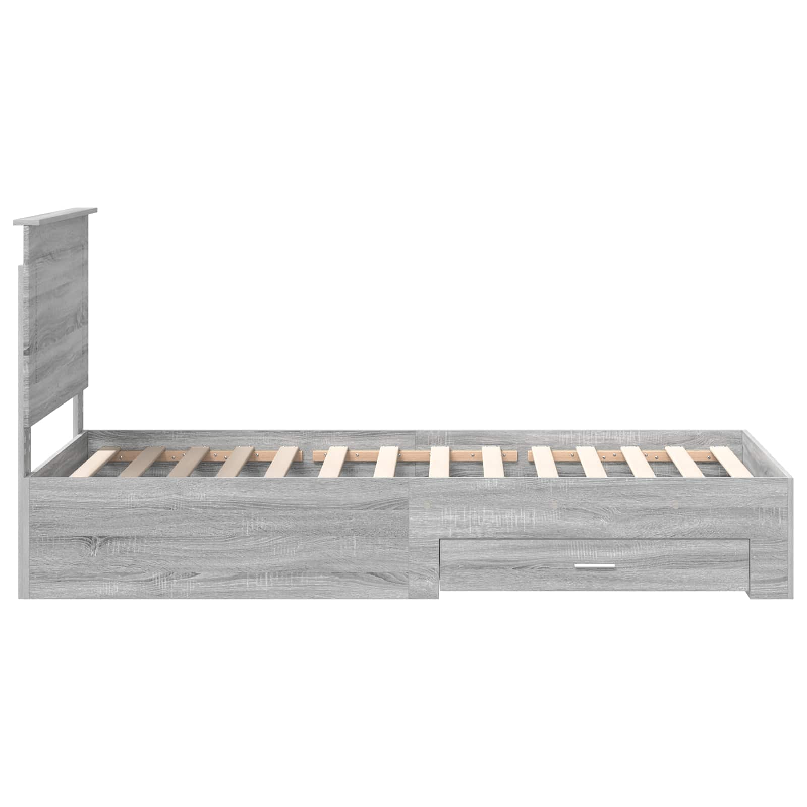 vidaXL Ramka łóżka Szary Sonoma 90 x 190 cm Materiał drewnopochodny