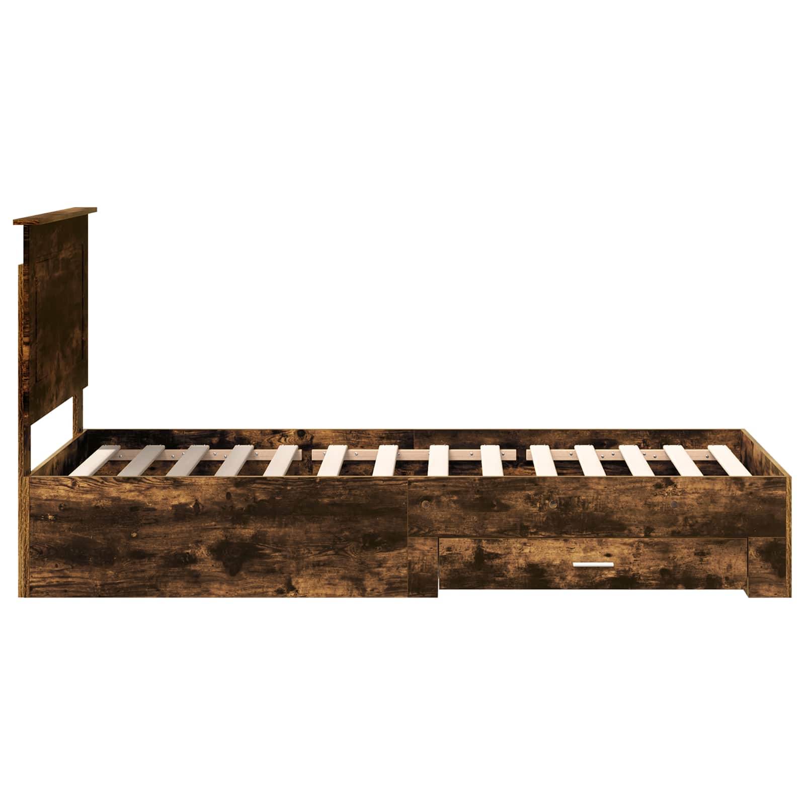 vidaXL Ramka łóżka Dąb wędzony 90 x 200 cm Materiał drewnopochodny