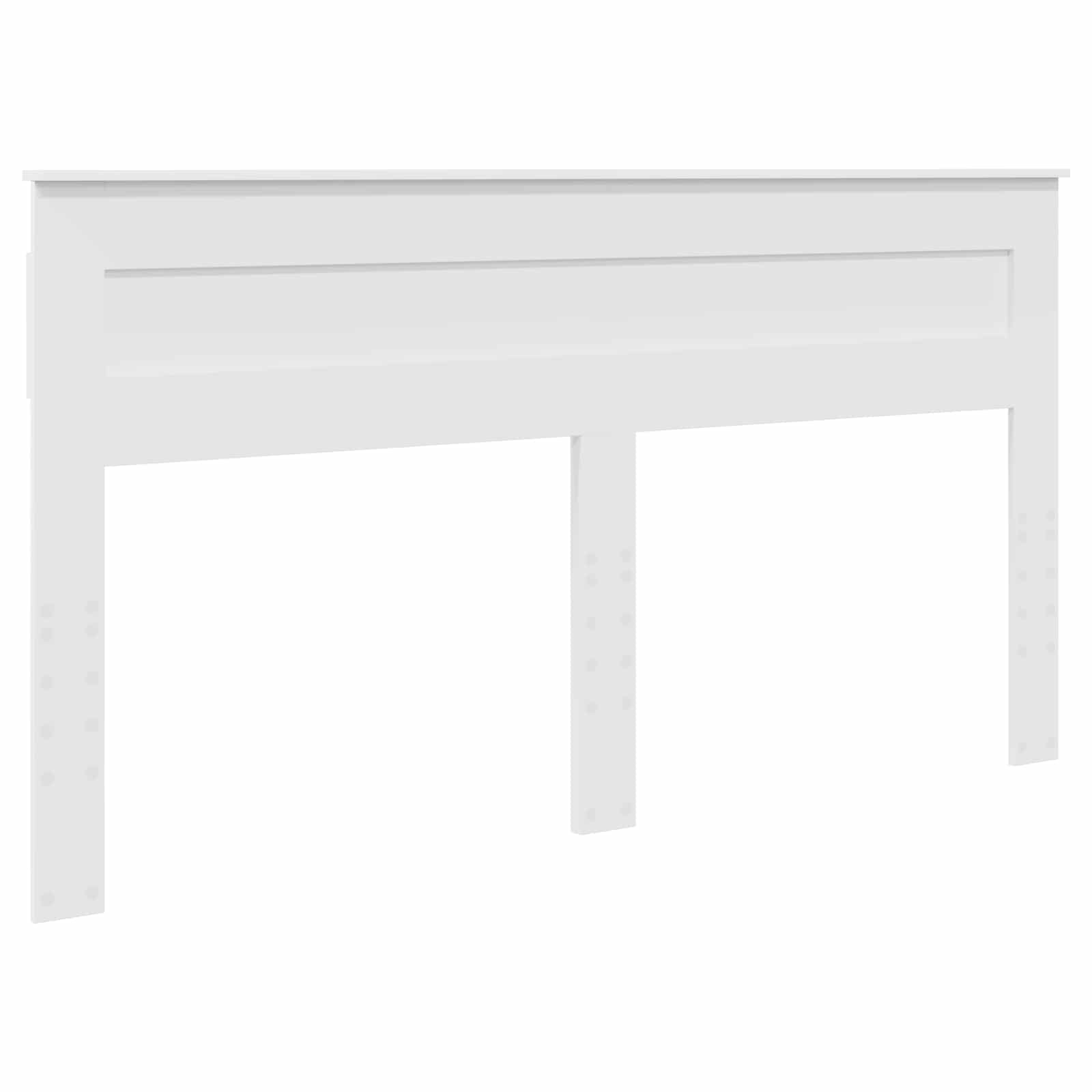 vidaXL Ramka łóżka Z zagłówkiem Biały 200 x 200 cm Lite drewno sosnowe