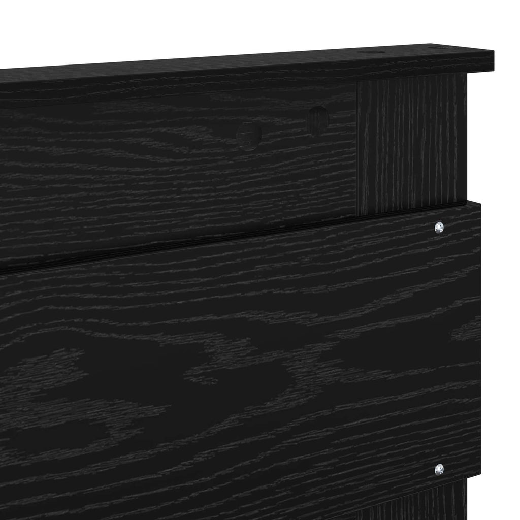 vidaXL Ramka łóżka Czarny 200 x 200 cm Lite drewno sosnowe
