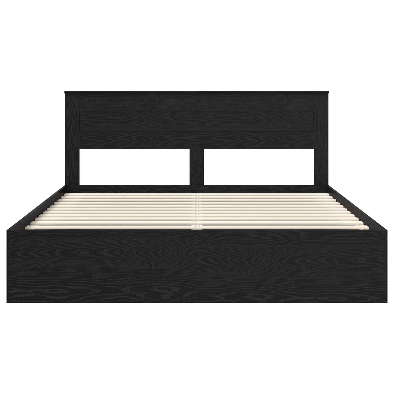 vidaXL Ramka łóżka Czarny 200 x 200 cm Lite drewno sosnowe