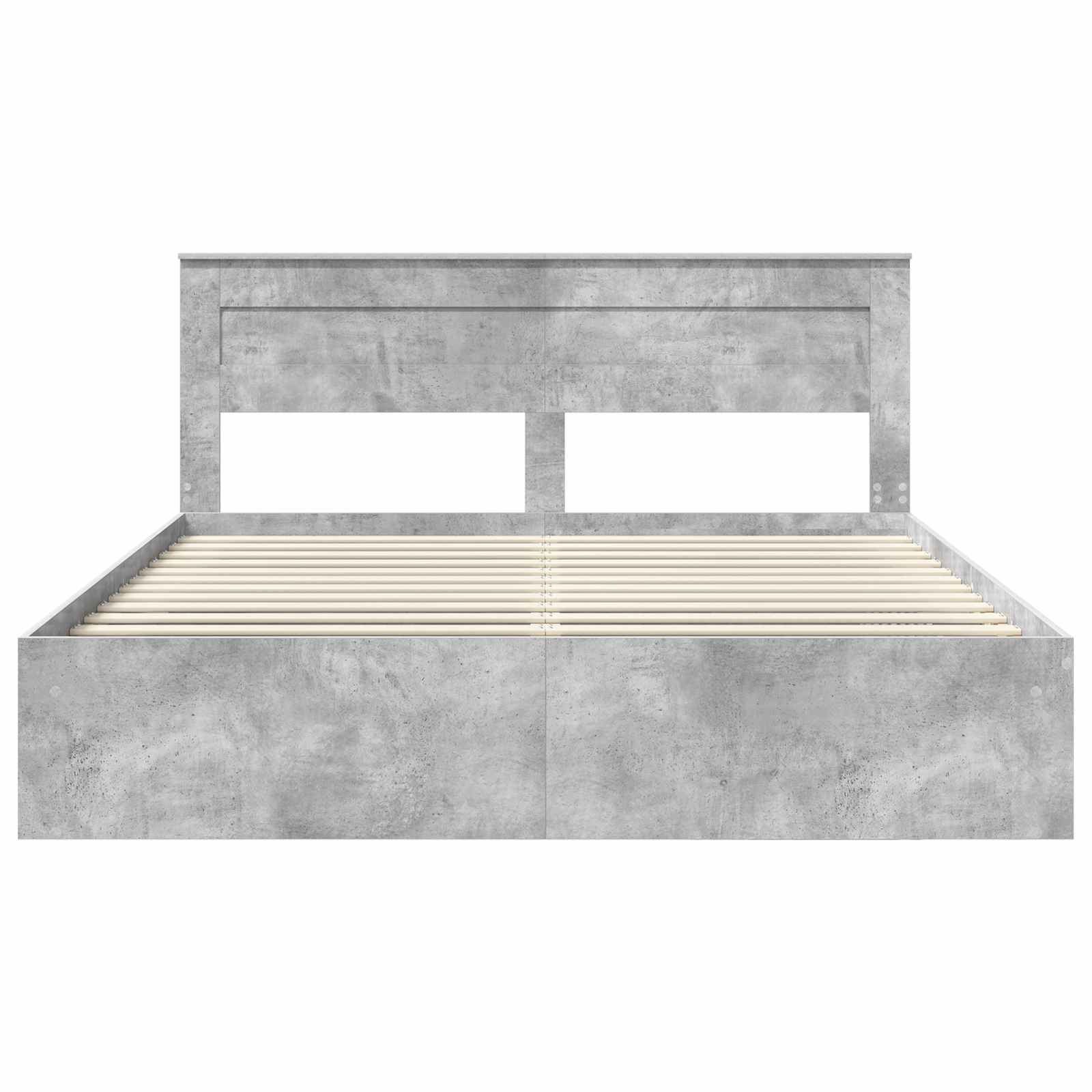 vidaXL Ramka łóżka Betonowy 180 x 200 cm Lite drewno sosnowe