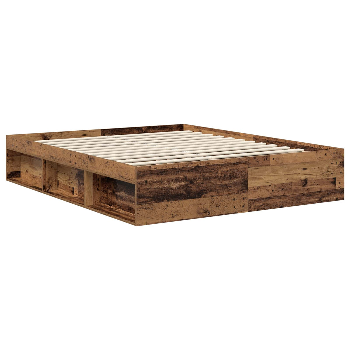 vidaXL Ramka łóżka Stare drewno 160 x 200 cm Lite drewno sosnowe