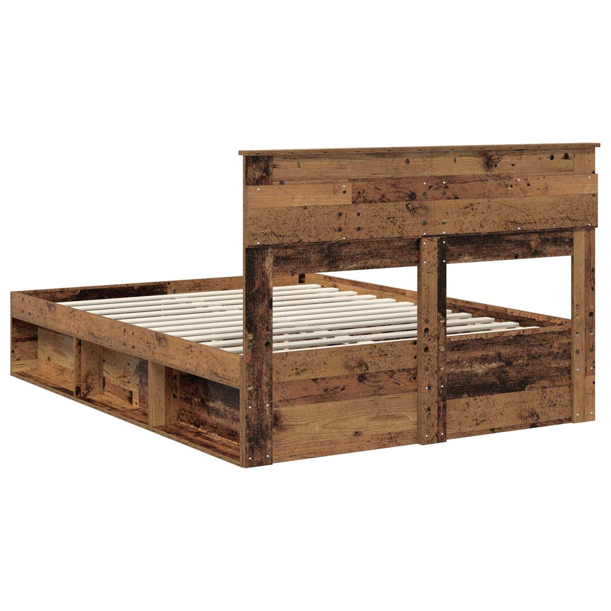 vidaXL Ramka łóżka Stare drewno 160 x 200 cm Lite drewno sosnowe
