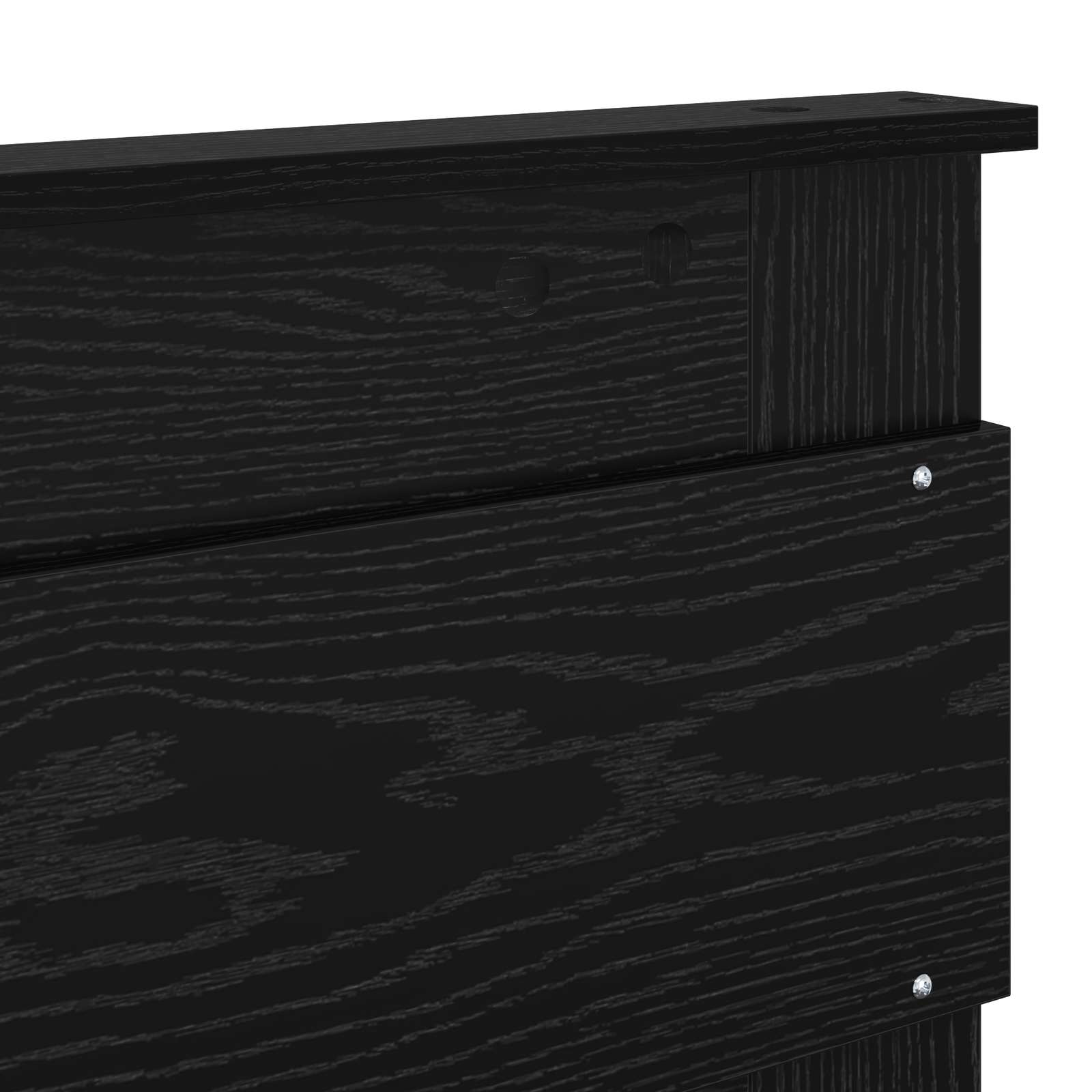 vidaXL Ramka łóżka Czarny 150 x 200 cm Lite drewno sosnowe