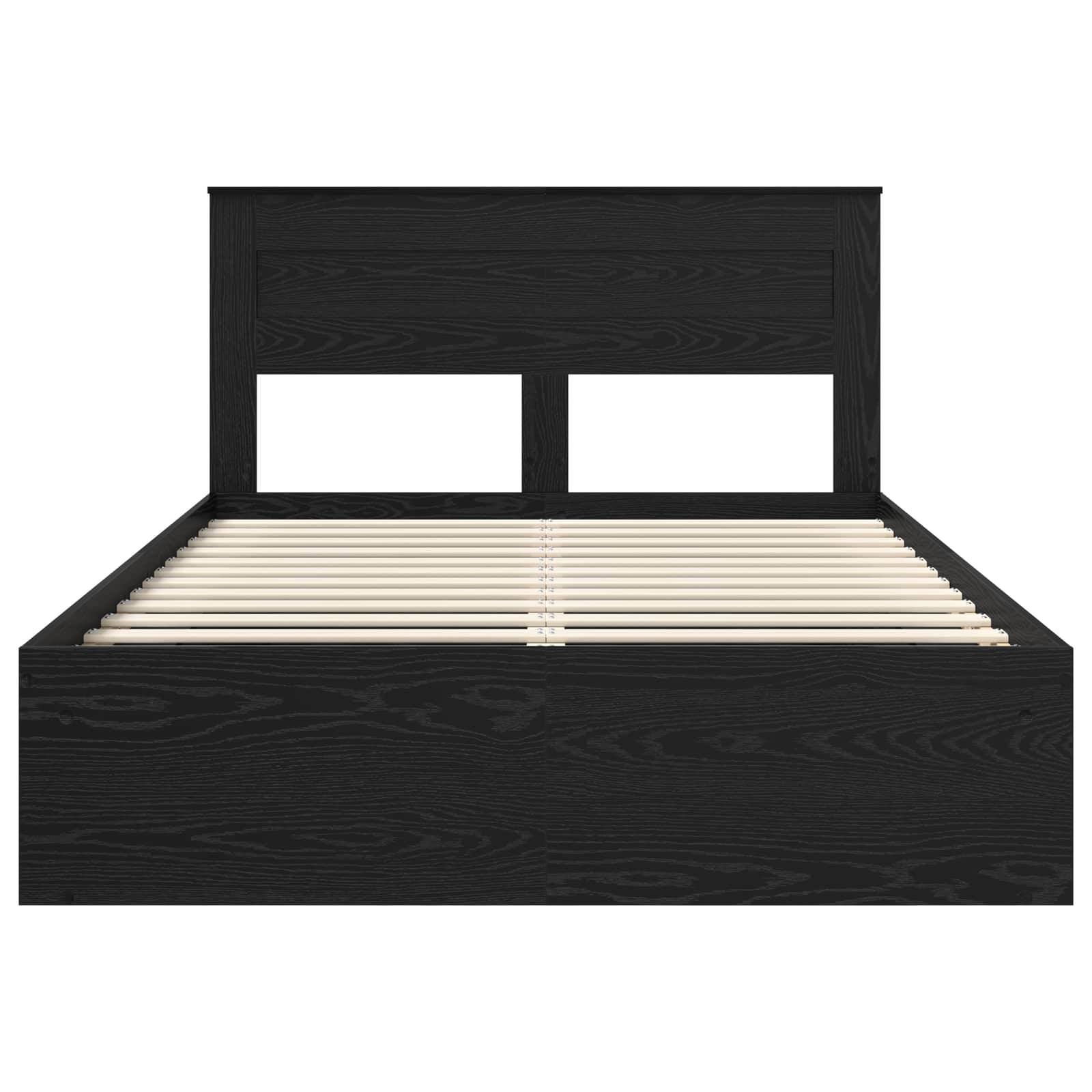 vidaXL Ramka łóżka Czarny 150 x 200 cm Lite drewno sosnowe