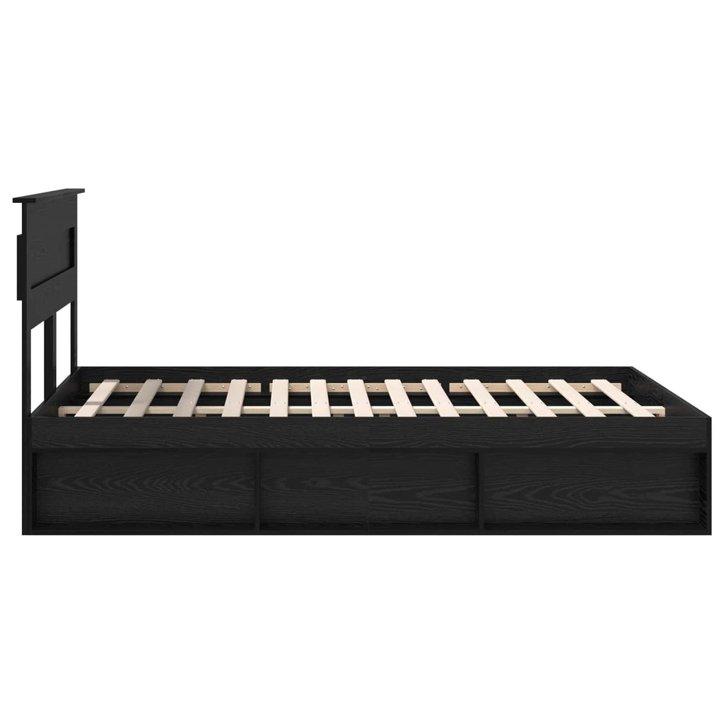vidaXL Ramka łóżka Czarny 150 x 200 cm Lite drewno sosnowe