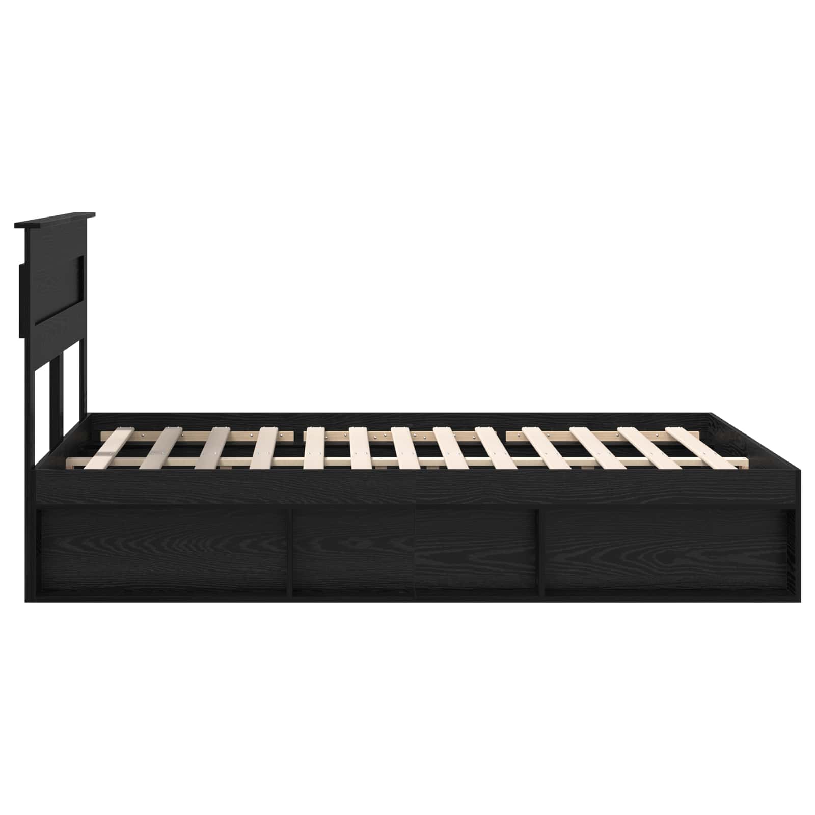 vidaXL Ramka łóżka Czarny 150 x 200 cm Lite drewno sosnowe