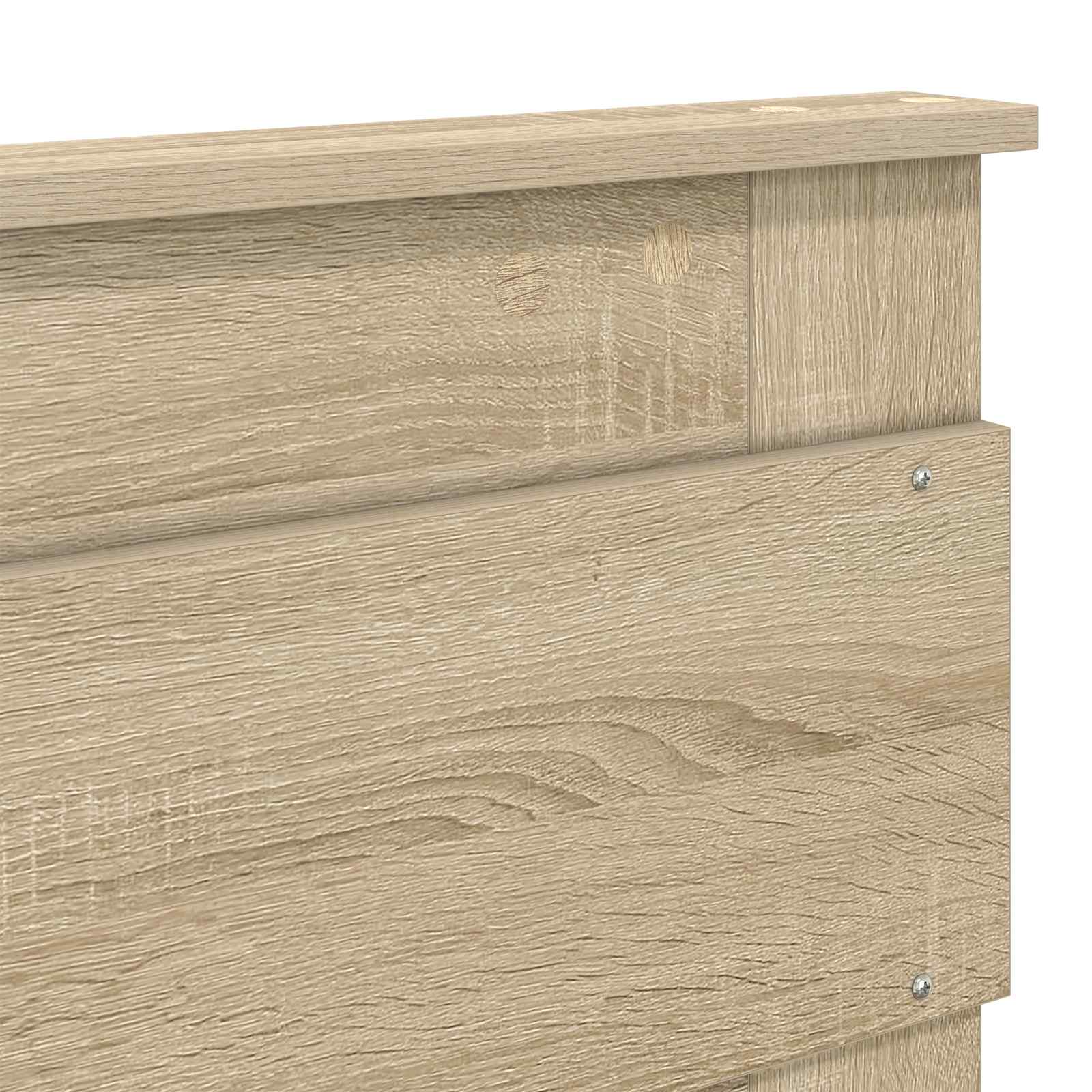 vidaXL Ramka łóżka Dąb Sonoma 150 x 200 cm Lite drewno sosnowe