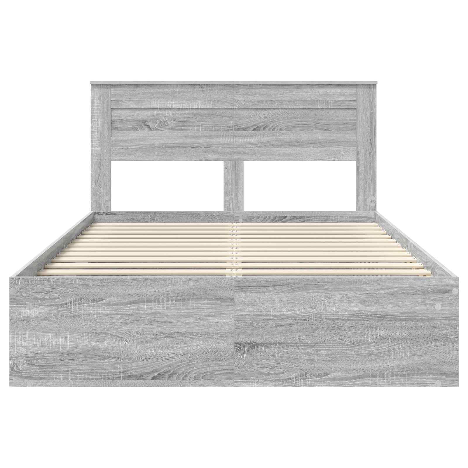 vidaXL Ramka łóżka Szary Sonoma 150 x 200 cm Lite drewno sosnowe