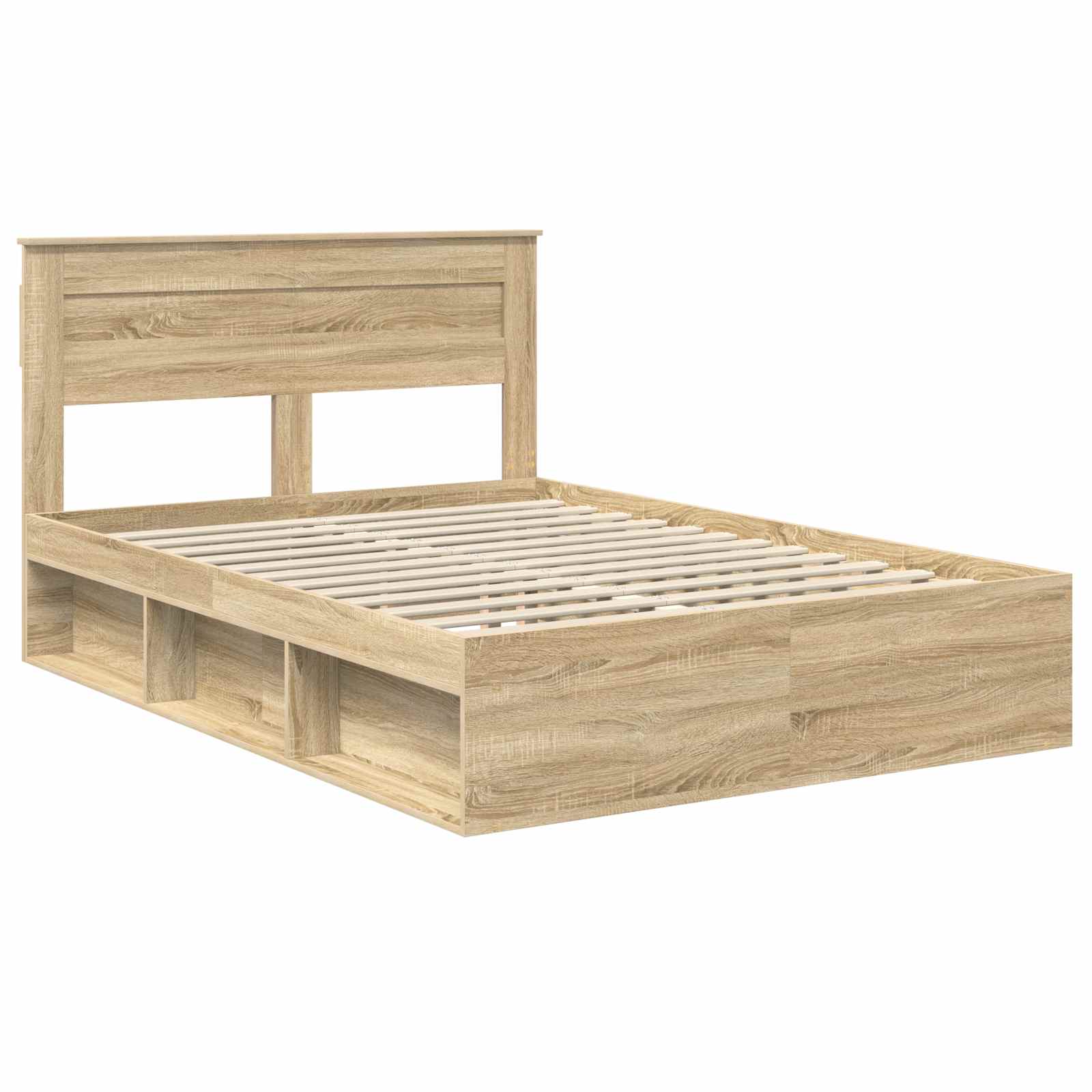 vidaXL Ramka łóżka Sonoma 140 x 190 cm Lite drewno sosnowe