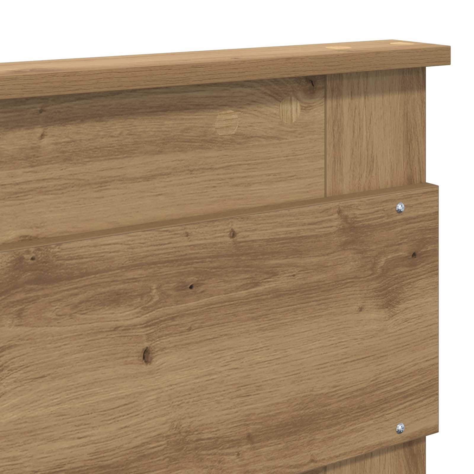 vidaXL Ramka łóżka Dąb rzemieślniczy 140 x 190 cm Lite drewno sosnowe