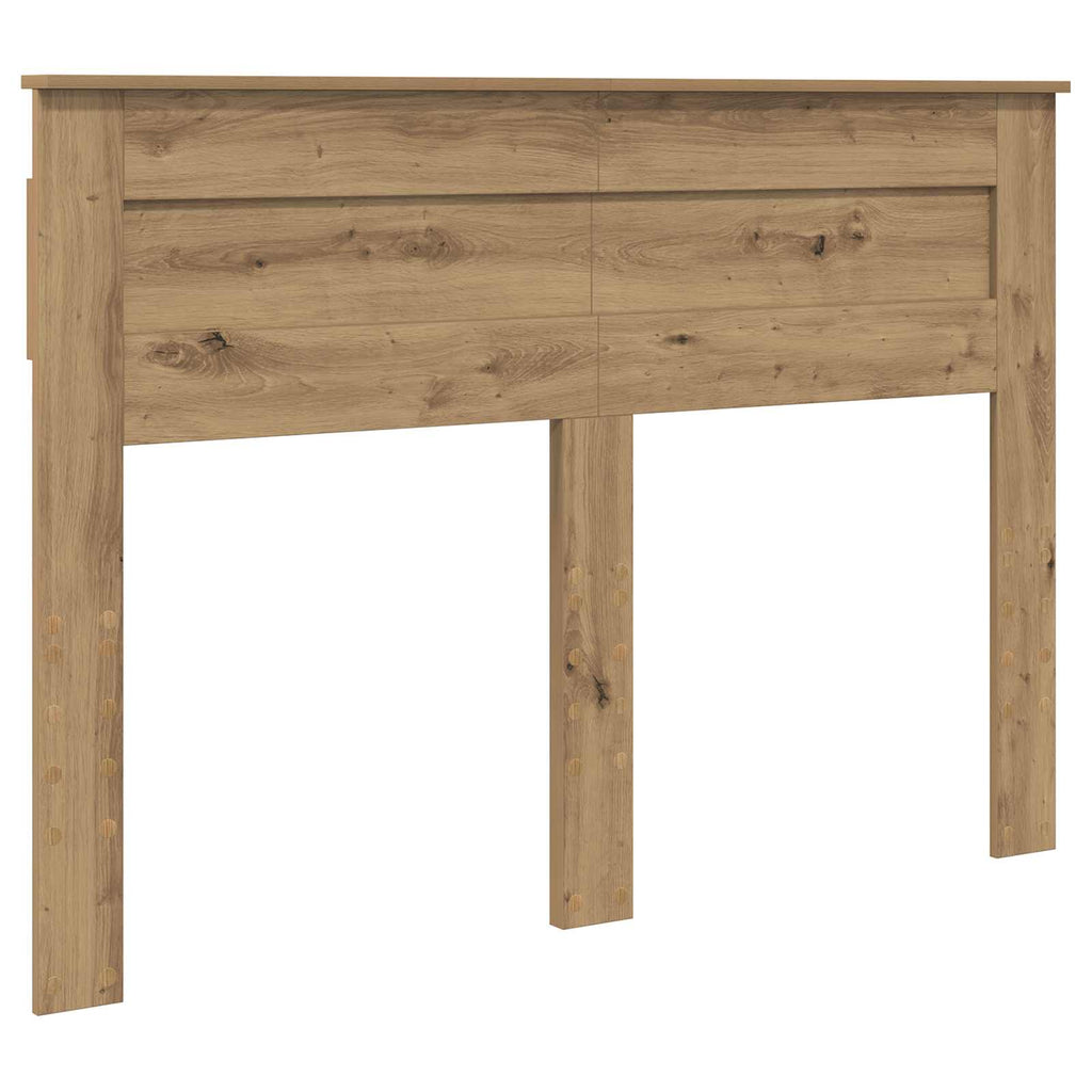 vidaXL Ramka łóżka Dąb rzemieślniczy 140 x 190 cm Lite drewno sosnowe