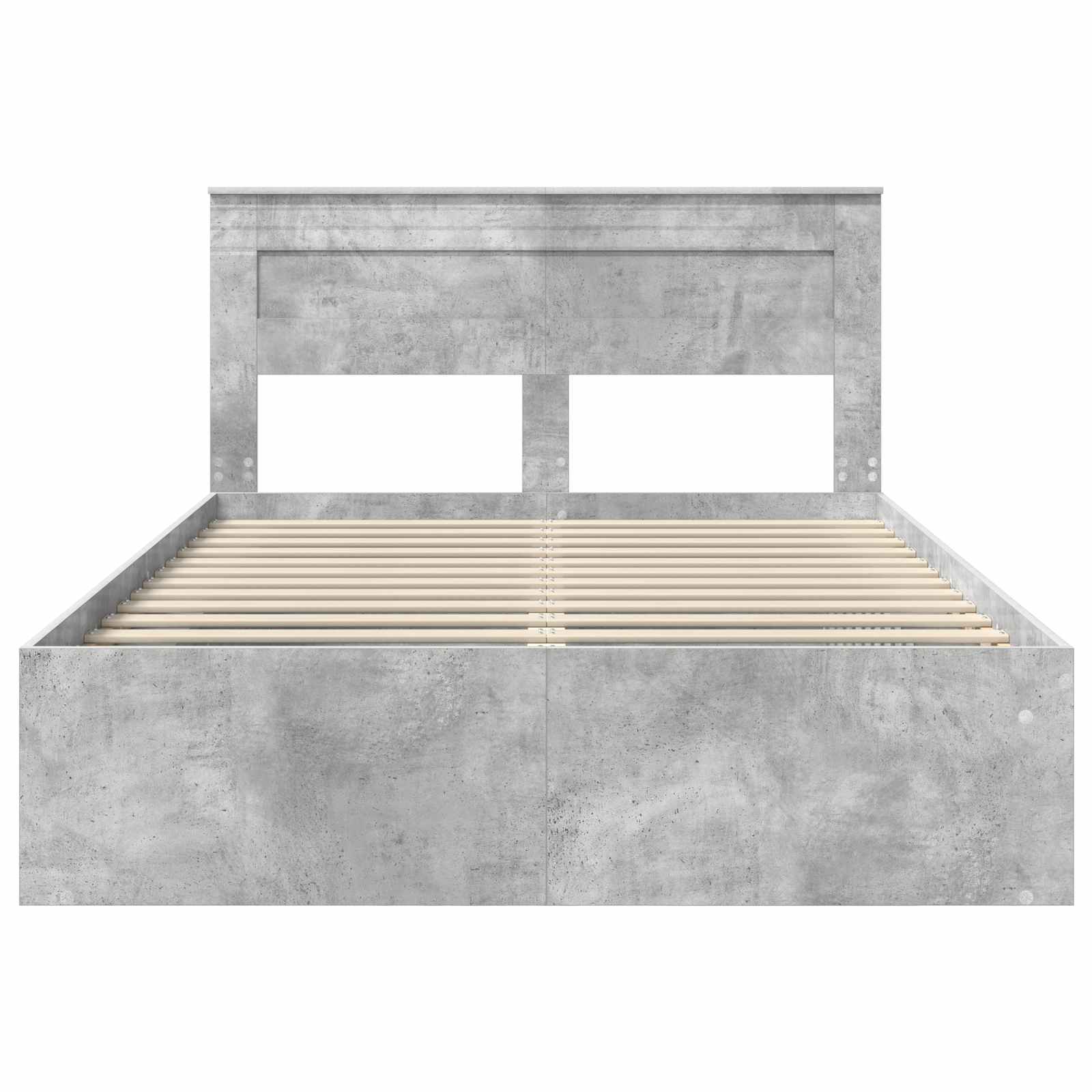 vidaXL Ramka łóżka Betonowy 140 x 200 cm Lite drewno sosnowe