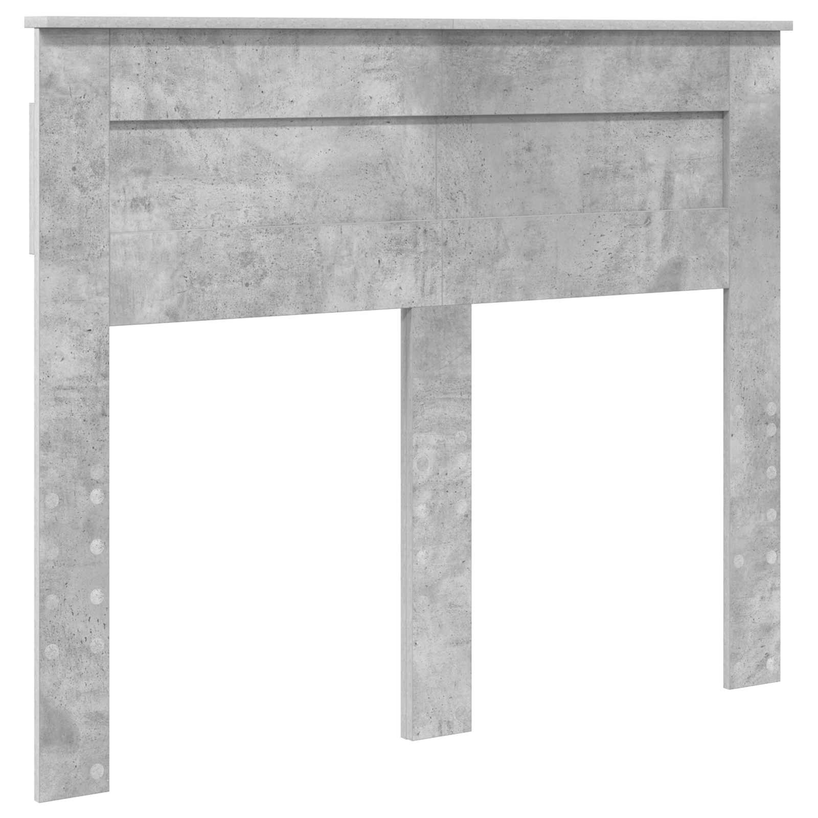 vidaXL Ramka łóżka Szary beton 135 x 190 cm Lite drewno sosnowe