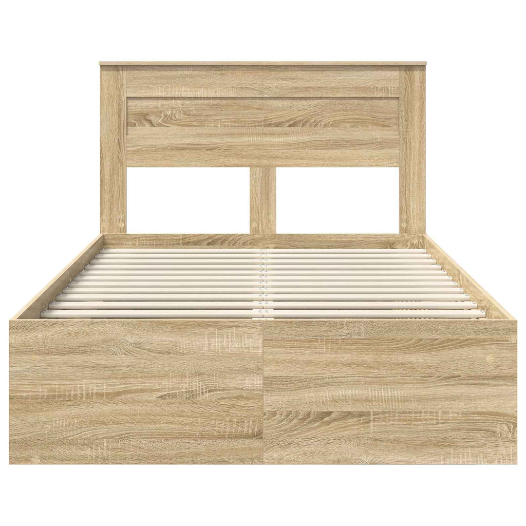 vidaXL Ramka łóżka Sonoma 120 x 190 cm Lite drewno sosnowe