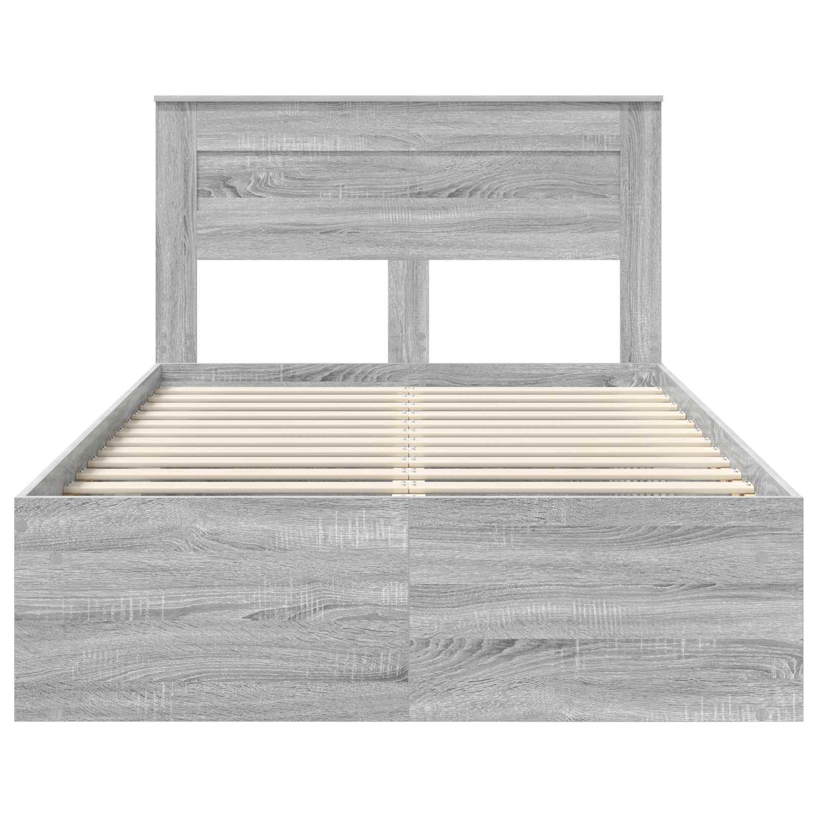 vidaXL Ramka łóżka Szary Sonoma 120 x 190 cm Lite drewno sosnowe