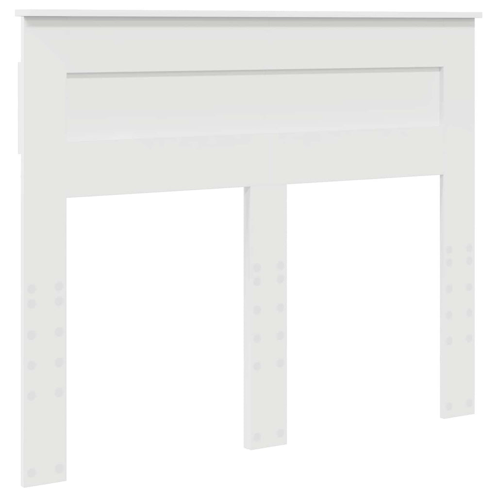 vidaXL Ramka łóżka Z zagłówkiem Biały 120 x 200 cm Lite drewno sosnowe