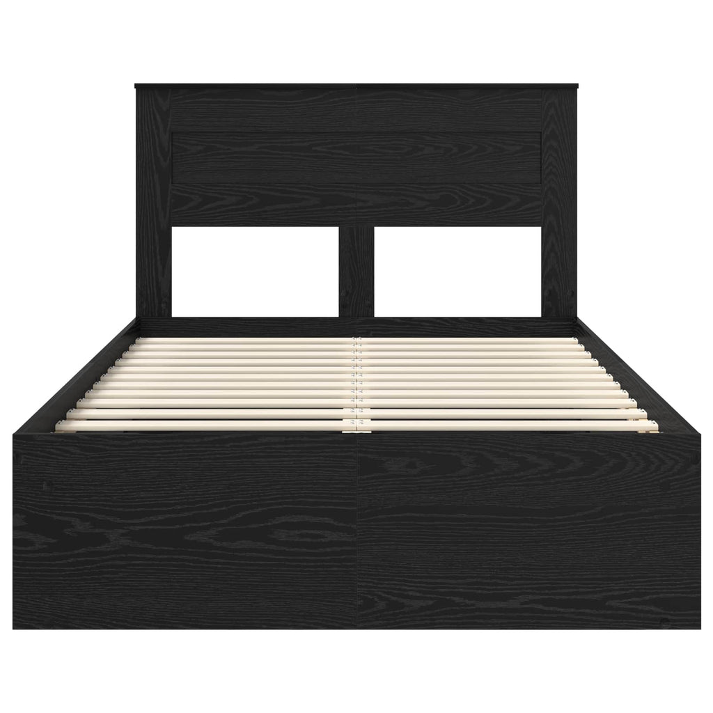 vidaXL Ramka łóżka Czarny 120 x 200 cm Lite drewno sosnowe