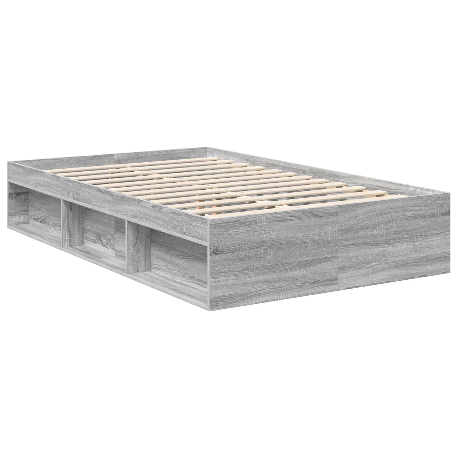 vidaXL Ramka łóżka Szary Sonoma 120 x 200 cm Lite drewno sosnowe