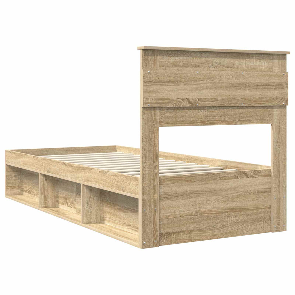 vidaXL Ramka łóżka Sonoma 100 x 200 cm Lite drewno sosnowe