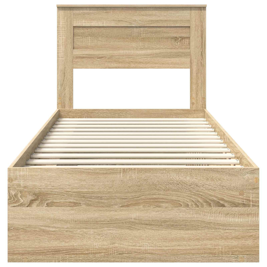 vidaXL Ramka łóżka Sonoma 100 x 200 cm Lite drewno sosnowe